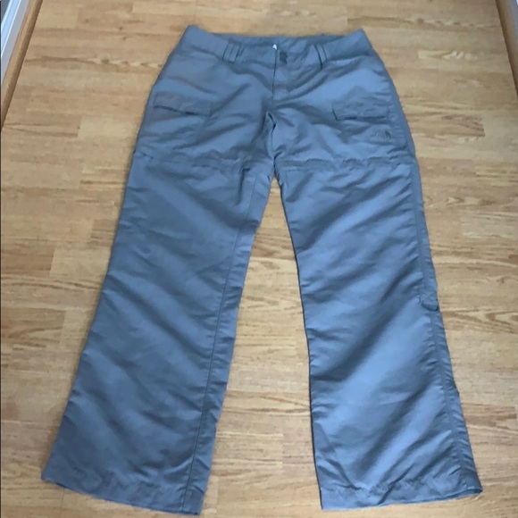The North Face Gray  Zip Off Pants/ Shorts size 10 - Picture 1 of 6
